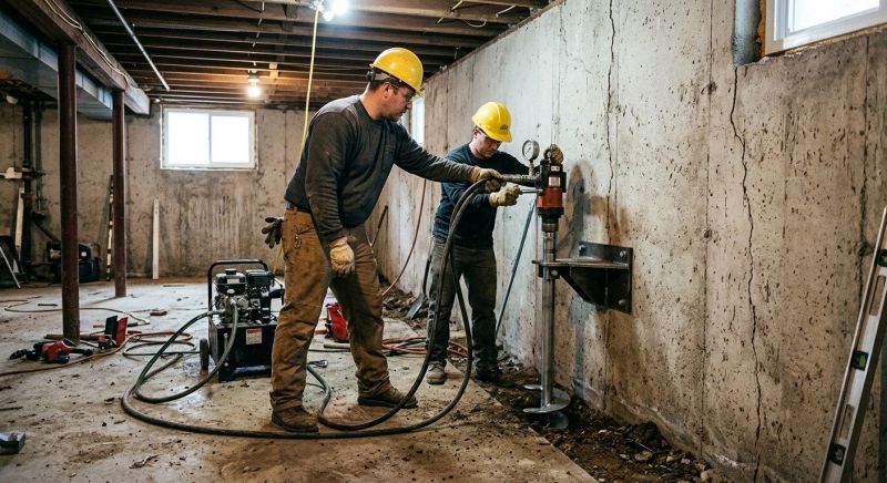 Basement Stabilization in Maineville, OH