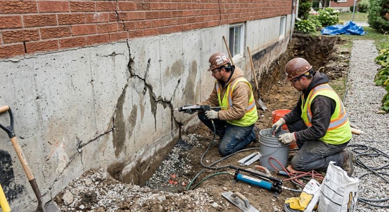 Cracked Foundation Repair in Miamisburg, OH
