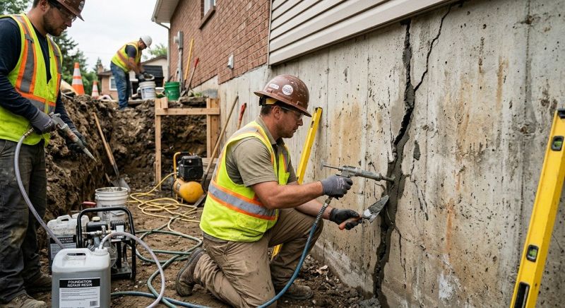 Cracked Foundation Repair in Monroe, OH