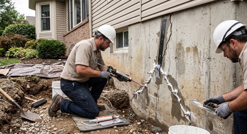 Cracked Foundation Repair in Trenton, OH