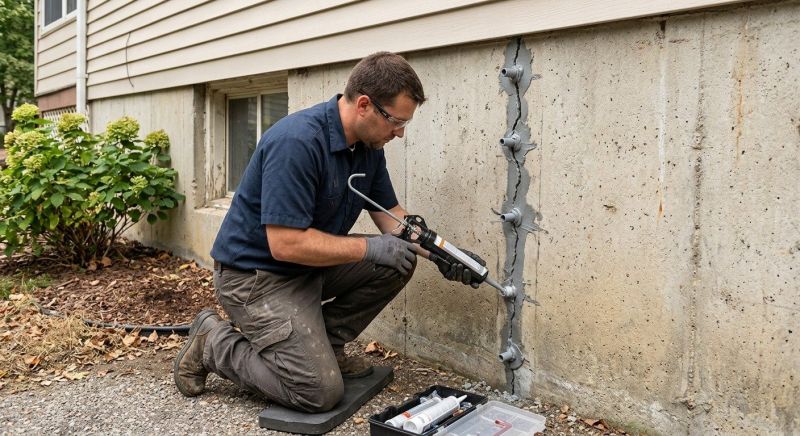 Foundation Crack Sealing in Maineville, OH