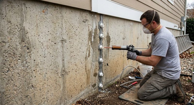 Foundation Crack Sealing in Maineville, OH