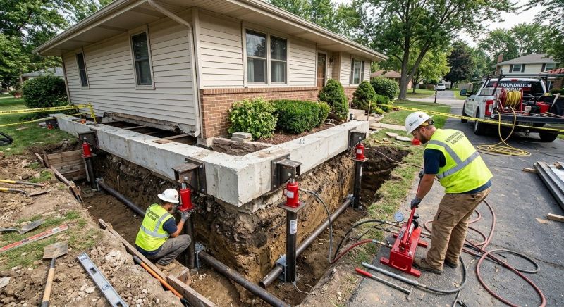 Foundation Jacking in Williamsburg, OH