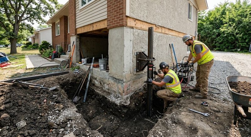 Foundation Pier Repair in Maineville, OH