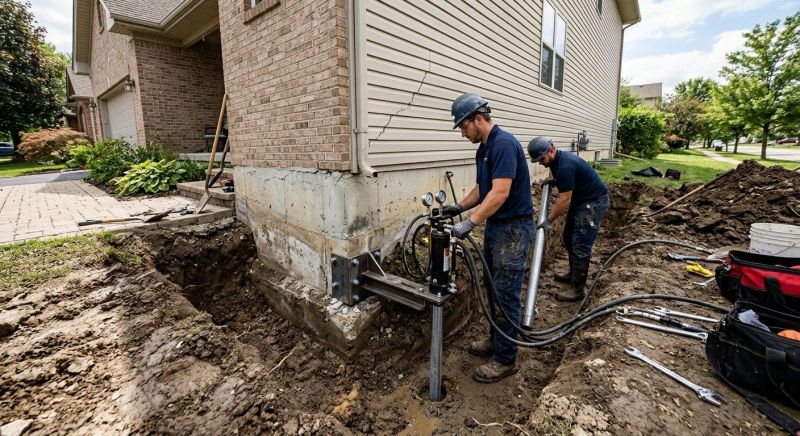 Foundation Settlement Repair in Maineville, OH