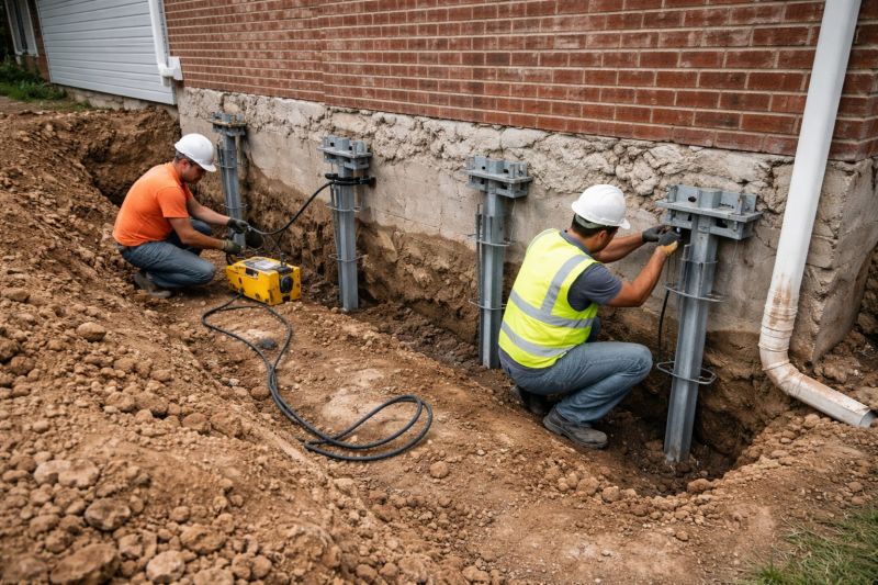 Helical Piers Installation in Maineville, OH