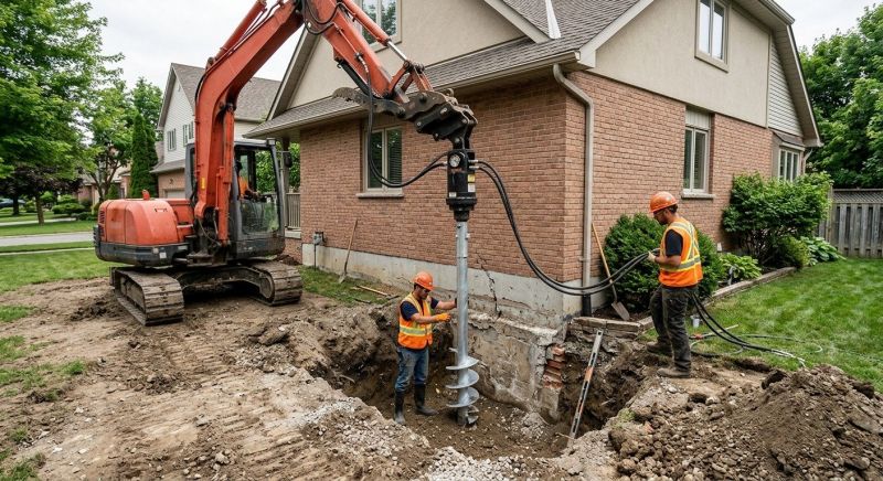 Helical Pile Installation in Maineville, OH
