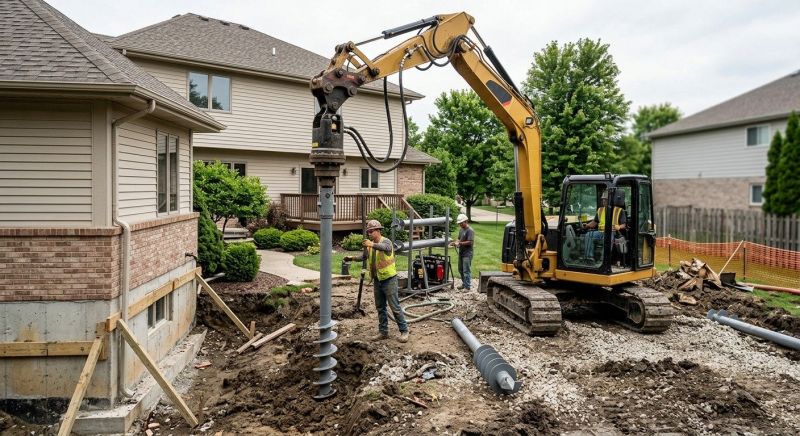 Helical Pile Installation in Maineville, OH