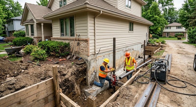 House Foundation Repair in Bellbrook, OH