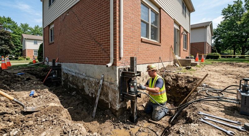 Sinking Foundation Repair in Maineville, OH