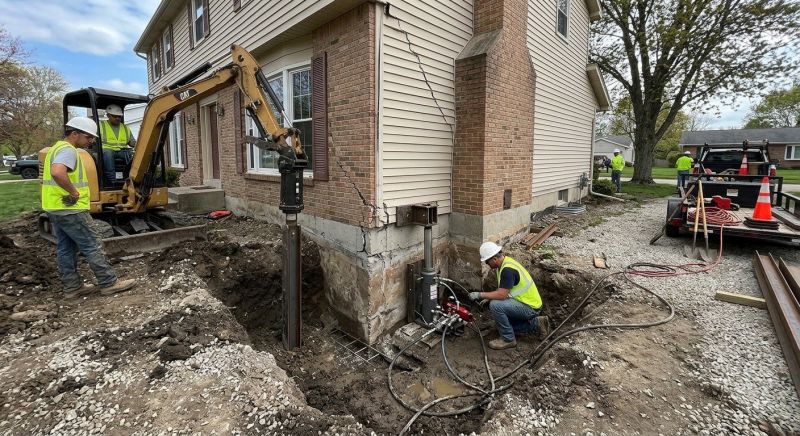 Sinking Foundation Repair in Mason, OH