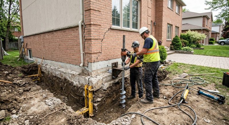 Sinking Foundation Repair in Milford, OH