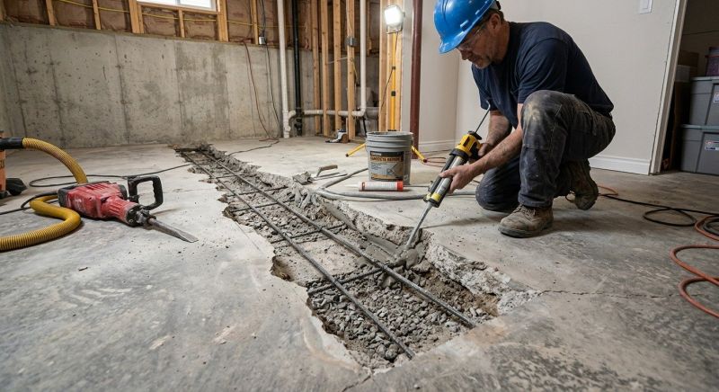 Slab Foundation Repair in Maineville, OH